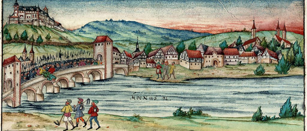 1466, Fritz Hase, Alte Mainbrücke, Frieschronik